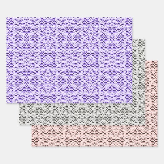 Imitate Crochet Squares Collection Geschenkpapier Set (Set)