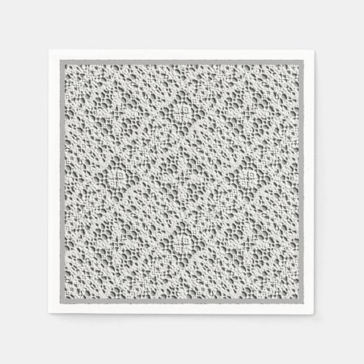 Imitate Crochet White Serviette (Vorderseite)