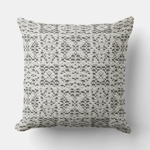 Imitate Crotchet White Kissen