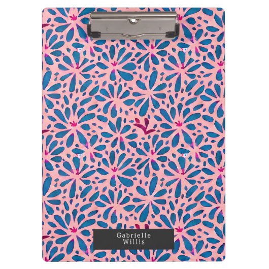 Imitate Cutouts Wasserfarbe Boho Folk Kunst Inspir Klemmbrett (Vorderseite)