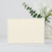 Imitate Deckle Edge Elfenbein White Wedding Horizo RSVP Karte (Stehend Vorderseite)