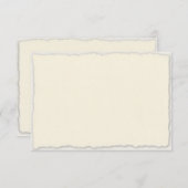 Imitate Deckle Edge Elfenbein White Wedding Horizo RSVP Karte (Vorne/Hinten)