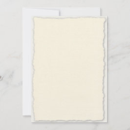 Imitate Deckle Edge Papier Hochzeitsvorlage Einladung
