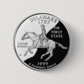 Imitate Delaware Staat Quarter Button (Vorderseite)
