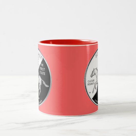 Imitate Delaware Staat Quarter Zweifarbige Tasse (Mittel)