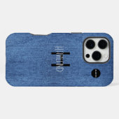 Imitate Denim Design Handy Fall HAMbWG iPhone Hülle (Rückseite (Horizontal))