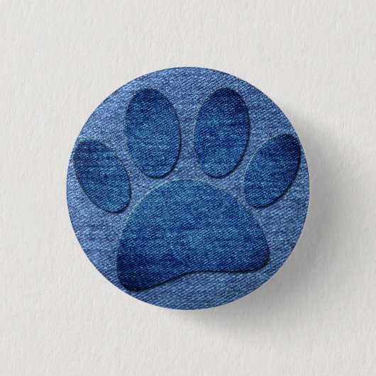 Imitate Denim Jeans Dog Paw Print Button (Vorderseite)
