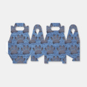 Imitate Denim Jeans Dog Paw Print Geschenkschachtel (Ungefaltet)