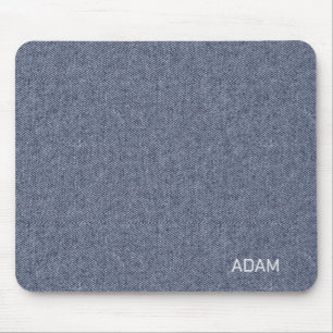 Imitate Denim Texture Navy Blue Mousepad