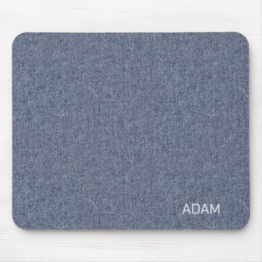 Imitate Denim Texture Navy Blue Mousepad (Vorne)