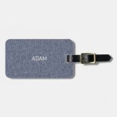 Imitate Denim Texture Navy Blue Mousepad Gepäckanhänger (Vorderseite horizontal)