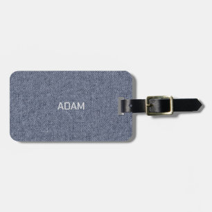 Imitate Denim Texture Navy Blue Mousepad Gepäckanhänger