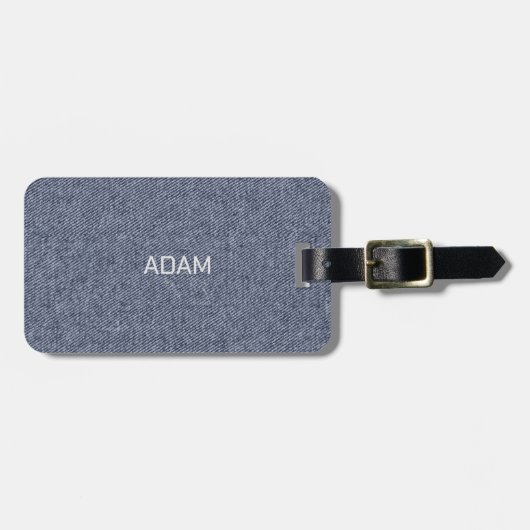 Imitate Denim Texture Navy Blue Mousepad Gepäckanhänger (Vorderseite horizontal)