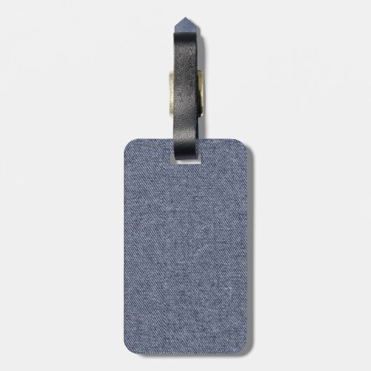 Imitate Denim Texture Navy Blue Mousepad Gepäckanhänger (Rückseite vertikal)