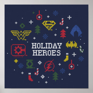Imitate der Gerechtigkeitsliga "Holiday Heroes" Cr Poster