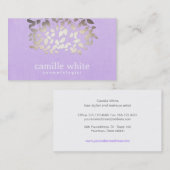 Imitate der Kosmetologie Foil Blätter Lavender Lin Visitenkarte (Vorne/Hinten)