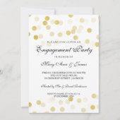 Imitate der Partnerin Gold Fossil Glitzer Lights Einladung (Vorderseite)