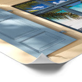 Imitate der rustikalen Hütte mit Blick auf den tro Poster (Ecke)