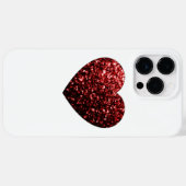 Imitate des dunkelroten Herzens Glitzer Glitzern Case-Mate iPhone Hülle (Rückseite (Horizontal))