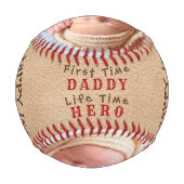 Imitate des Ersten Vaters Leder mit 2 Fotos Baseball (Rückseite)