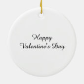 Imitate des heißen rosa Herzens Monogramm Keramik Ornament (Hinten)