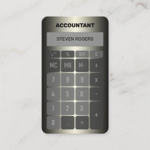 Imitate des Metallrechners sehen aus Visitenkarte