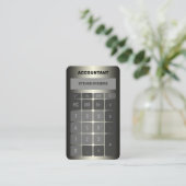 Imitate des Metallrechners sehen aus Visitenkarte (Stehend Vorderseite)