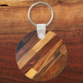 Imitate Diagonal Holzfußboden Schlüsselanhänger (Vorderseite)