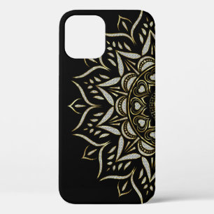 Imitate Diamanten Textur Mandala Goldakzent Case-Mate iPhone Hülle
