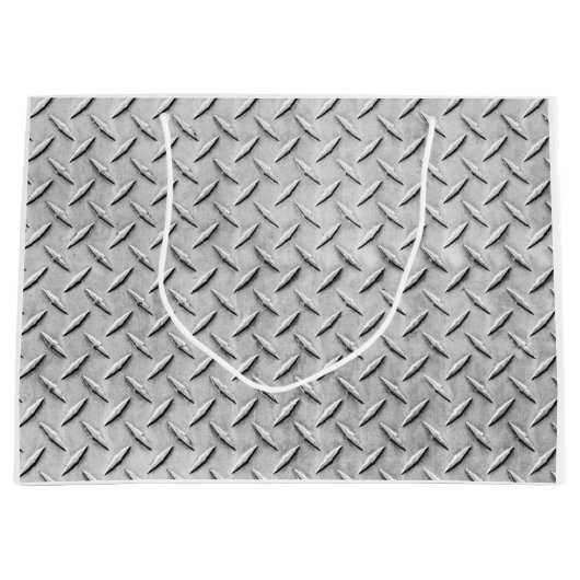 Imitate Diamantplatte Hintergrund Große Geschenktüte (Vorderseite)