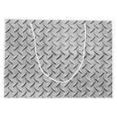 Imitate Diamantplatte Hintergrund Große Geschenktüte (Rückseite)