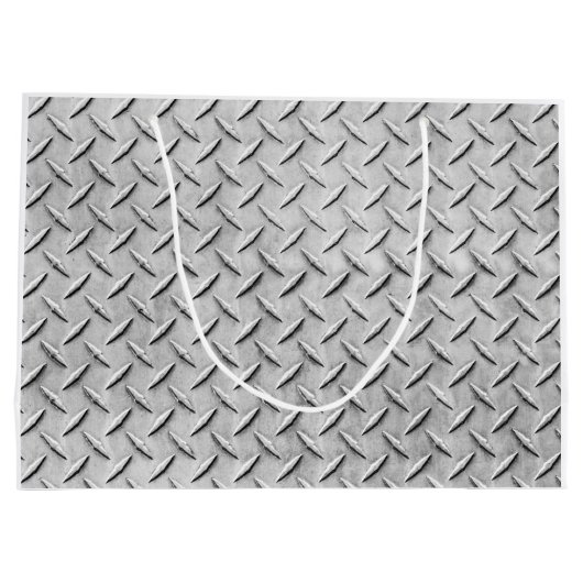 Imitate Diamantplatte Hintergrund Große Geschenktüte (Rückseite)