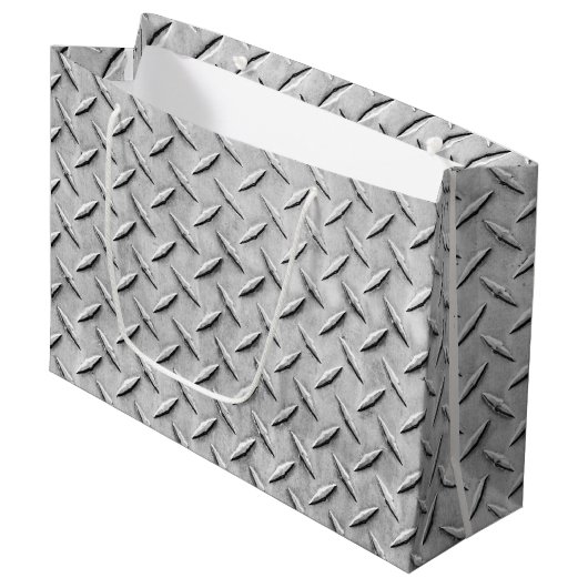 Imitate Diamantschicht Große Geschenktüte (Vorderseite Schrägansicht)