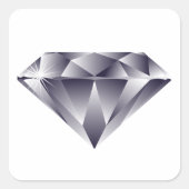 Imitate Diamond Gem Sparkle Gemstone Juwel Handwer Quadratischer Aufkleber (Vorderseite)