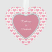 Imitate Diamond-rosa-Herz-Fotovorlage Ornament (Rückseite)