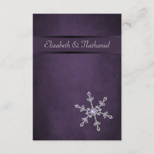 Imitate Diamond Snowflake & Ribbon Empfang Card Einladung