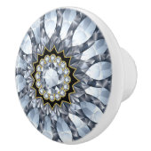 Imitate Diamonds & Black Geometric Muster Keramikknauf (Rechts)