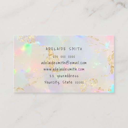 Imitate, die an Opal-Design-Treuekarte glauben Visitenkarte (Rückseite)