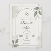 Imitate, die rustikale, einfache Skripteinladung g Einladung (Vorne/Hinten)