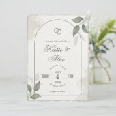 Imitate, die rustikale, einfache Skripteinladung g Einladung (Stehend Vorderseite)