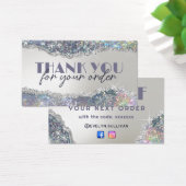 Imitate, die Silber-Glitzer-Discount-Karte (Schreibtisch)