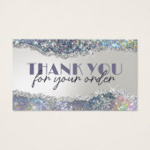 Imitate, die Silber-Glitzer-Discount-Karte (Vorderseite)