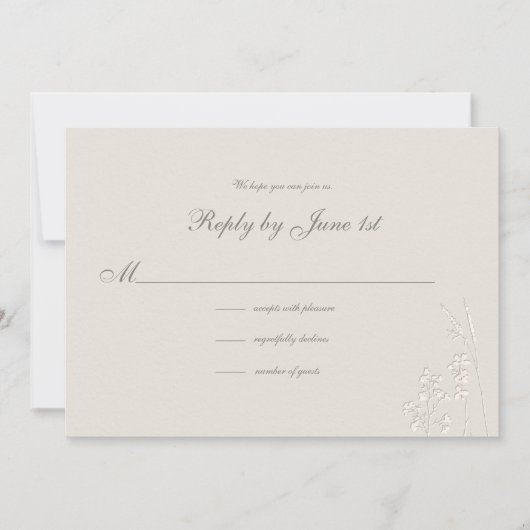 Imitate, die Wildblumen mit formaler Hochzeitsreak (Vorderseite)