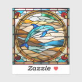 Imitate Dolphin-Aufkleber aus Hartglas Aufkleber (Blatt)