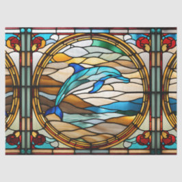 Imitate Dolphin aus festem Glas für Decoupage Kuns Seidenpapier