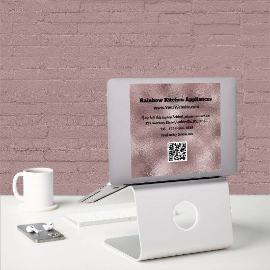 Imitate dunkelrosa Metallic Aufkleber