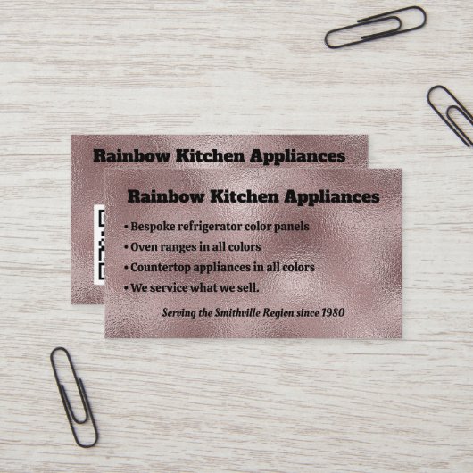 Imitate dunkelrosa Metallic Visitenkarte (Vorderseite/Rückseite Beispiel)