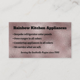 Imitate dunkelrosa Metallic Visitenkarte