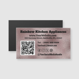 Imitate Dunkelrosa Metallkarte zur Magnetgeschäfts Magnetkarte