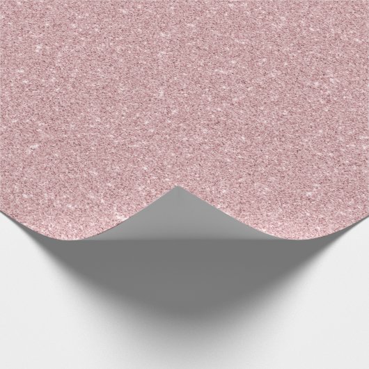 Imitate Dusty Rose Glitzer Geschenkpapier (Ecke)